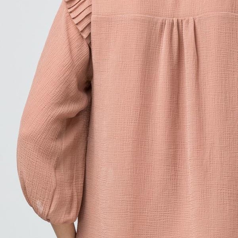 Dusty Rose Ruffle Top - Picture 4 of 4
